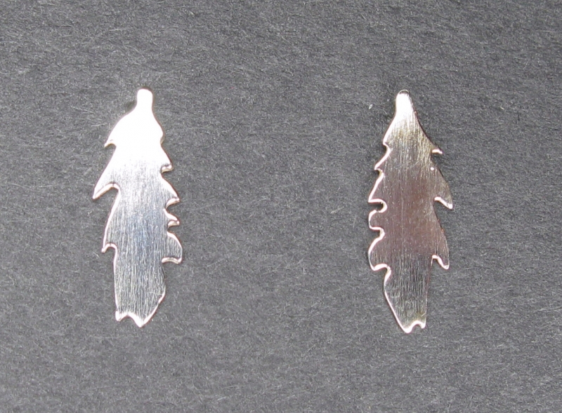 Small Silver Feather Earring on Post